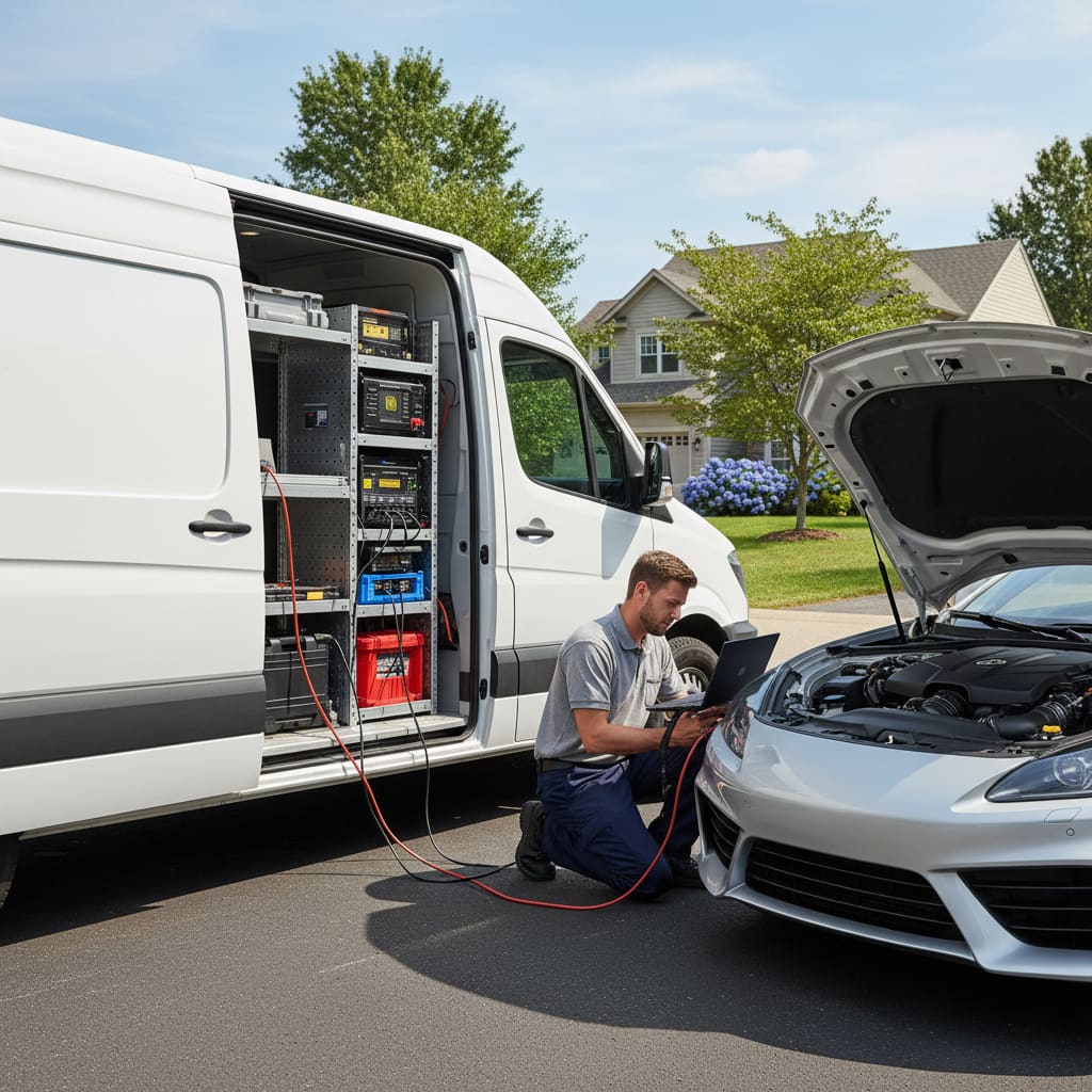 Mobiler Tuning-Service im Einsatz vor Ort